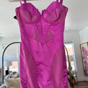 Fleur du Mal Pink Mini Dress